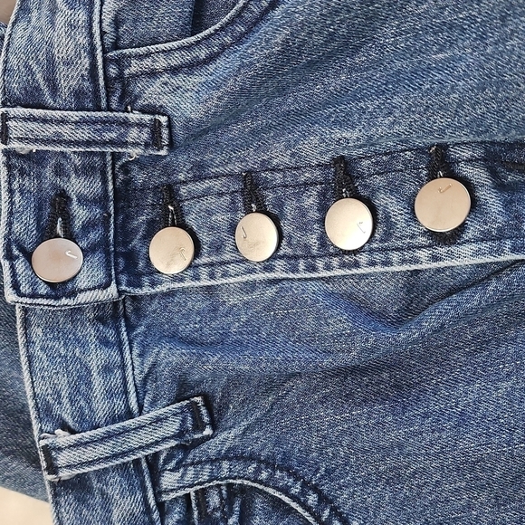 J Brand High Rise Medium Wash Button Fly Mom Jeans Cropped Ankle Jeans Sz 23 - Picture 6 of 8